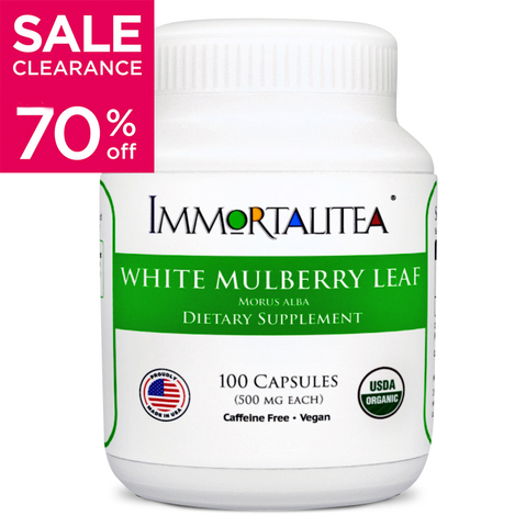 White Mulberry Leaf Capsules - 70% OFF - EXPIRES JUNE 2025